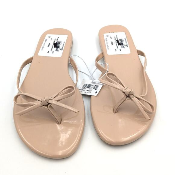 Seychelles Wish List Women's Bow Thong Flip Flops Sandals Beige Size US6 - Picture 2 of 6